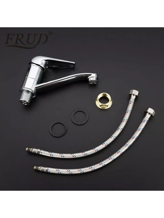Смеситель для кухни Frud R45102, однорычажный, поворотный излив, хром