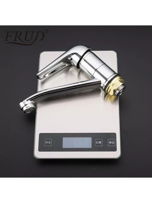 Смеситель для кухни Frud R45102, однорычажный, поворотный излив, хром