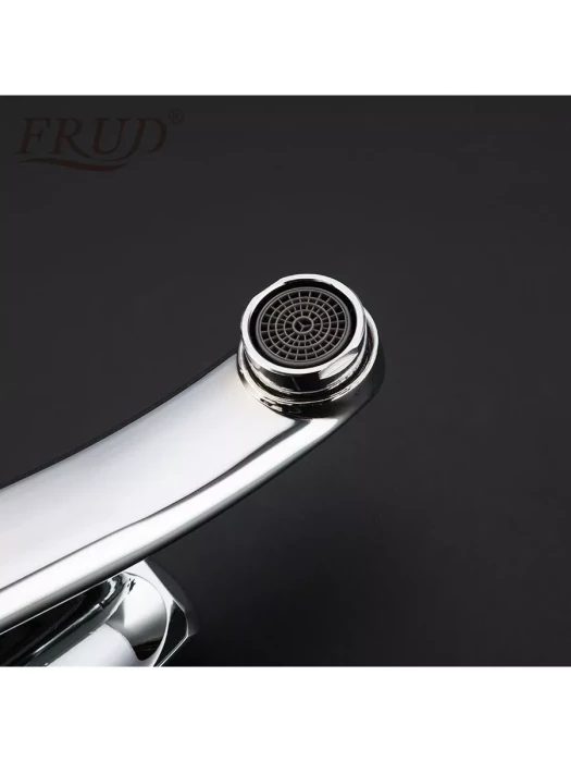 Смеситель для кухни Frud R45102, однорычажный, поворотный излив, хром