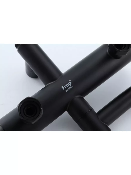 Душевая стойка со смесителем Frap F24807-6 с тропическим душем, черный