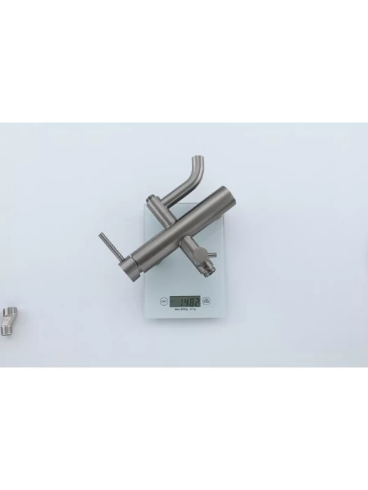 Душевая стойка со смесителем Frap F24807-9 с тропическим душем, цвет оружейная сталь