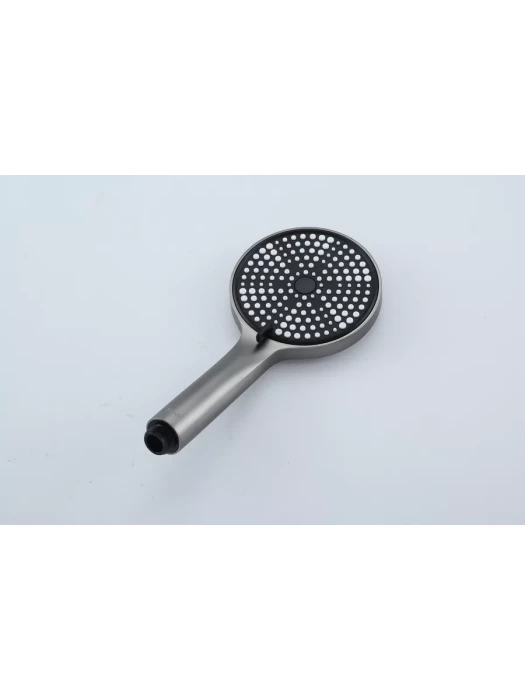 Душевая стойка со смесителем Frap F24807-9 с тропическим душем, цвет оружейная сталь
