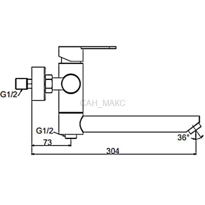 Смеситель для ванны Frap F32801-6