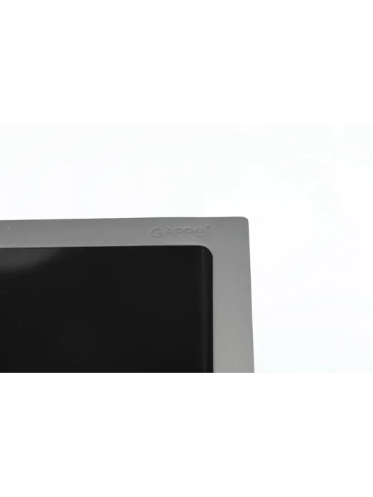 Мойка для кухни Gappo "GS5050-6", нержавеющая сталь, черная, с коландером