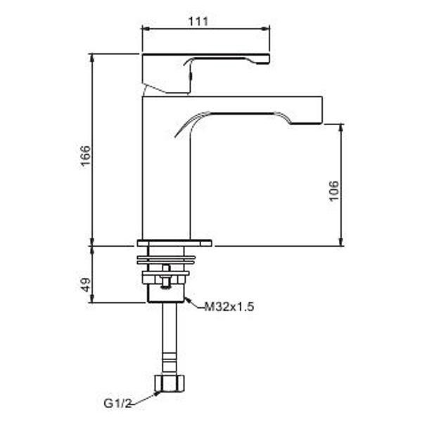 Смеситель для раковины Gappo G1002-8
