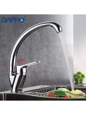 Смеситель для кухни Gappo G4136 однорычажный, латунь, хромированный