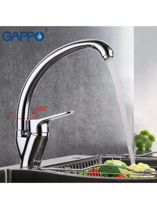 Смеситель для кухни Gappo G4136 однорычажный, латунь, хромированный