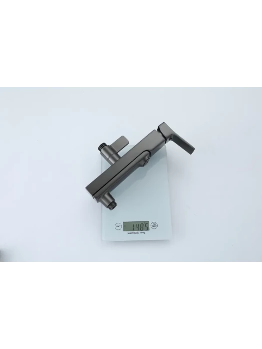 Душевая система с тропическим душем Frap H84 F2484-9, латунь, цвет оружейная сталь
