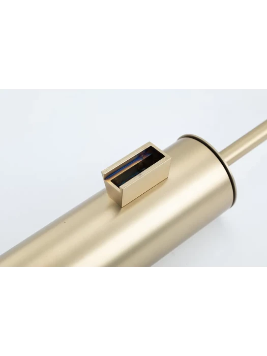 Ершик для унитаза Gappo G903-3 с крышкой, напольный, настенный, металл, золотистый