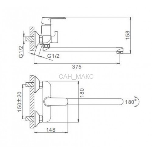 Смеситель для ванны Frap F2231
