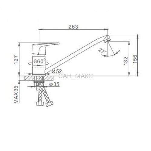Смеситель для кухни Frap F4250