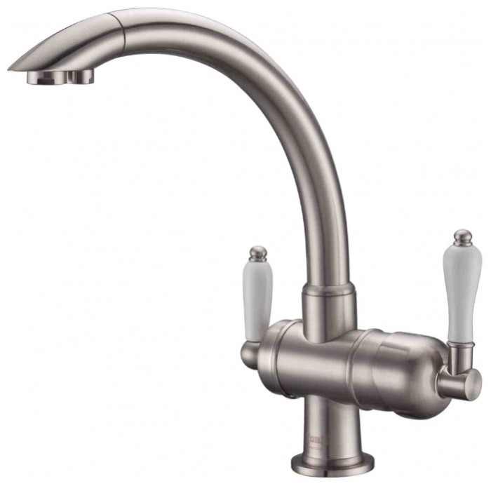 Смеситель для кухонной мойки ZORG Sanitary  (ZR 327 YF NICKEL)