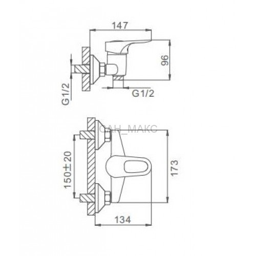 Смеситель для душа Frap F2028-B