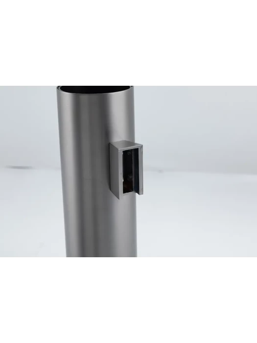 Ершик для унитаза Gappo G903-9 с крышкой, напольный, настенный, металл, оружейная сталь