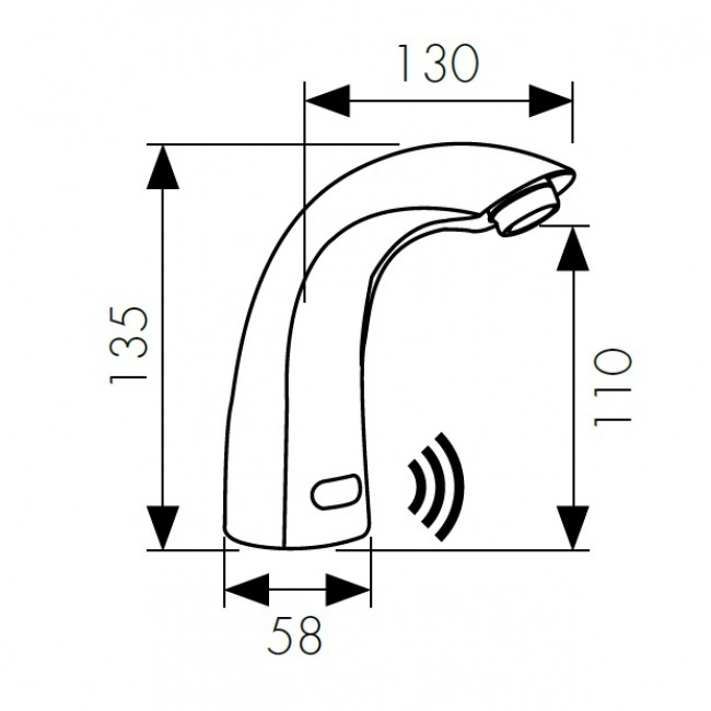 Смеситель для раковины KAISER Sensor (38411)