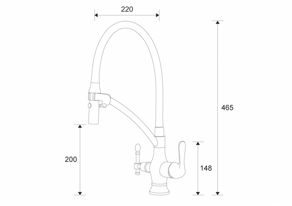 Смеситель для кухни под фильтр ZORG Zorg Sanitary (ZR 347-6 YF)