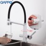 Смеситель для кухни с гибким изливом с подключением к фильтру Gappo G4398-9