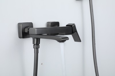 Смеситель для ванны с душем Frap H84 F3284-9, латунь, цвет оружейная сталь