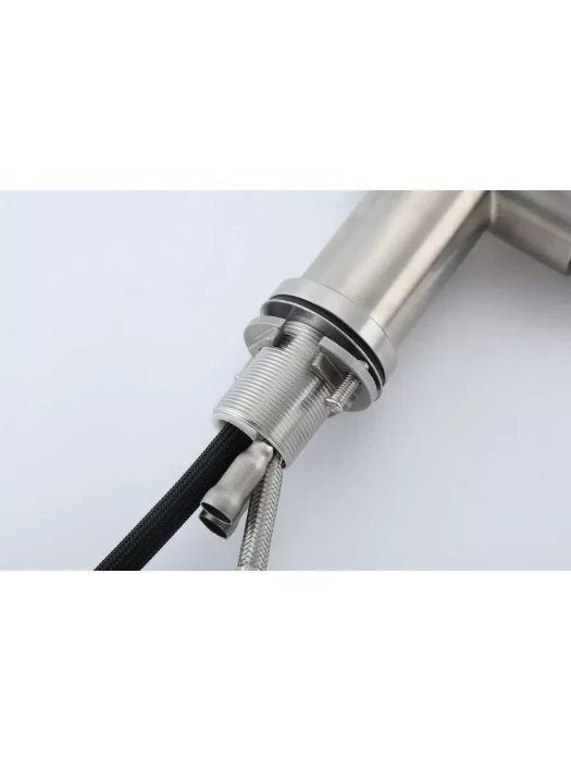 Смеситель Frap F60807, для кухни, с выдвижной лейкой, нержавеющая сталь, сатин