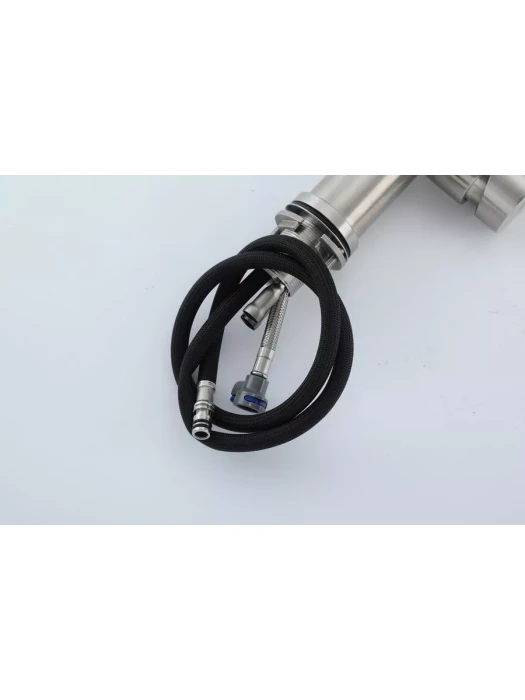 Смеситель Frap F60807, для кухни, с выдвижной лейкой, нержавеющая сталь, сатин