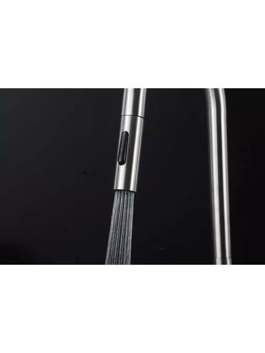 Смеситель Frap F60807, для кухни, с выдвижной лейкой, нержавеющая сталь, сатин