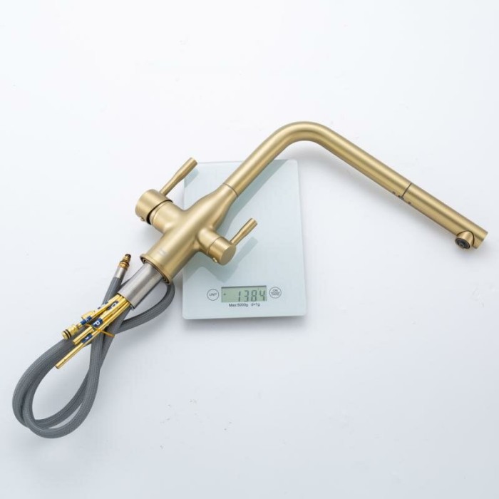 Смеситель Frap F4396-33, латунь, встроенный фильтр, золотистый