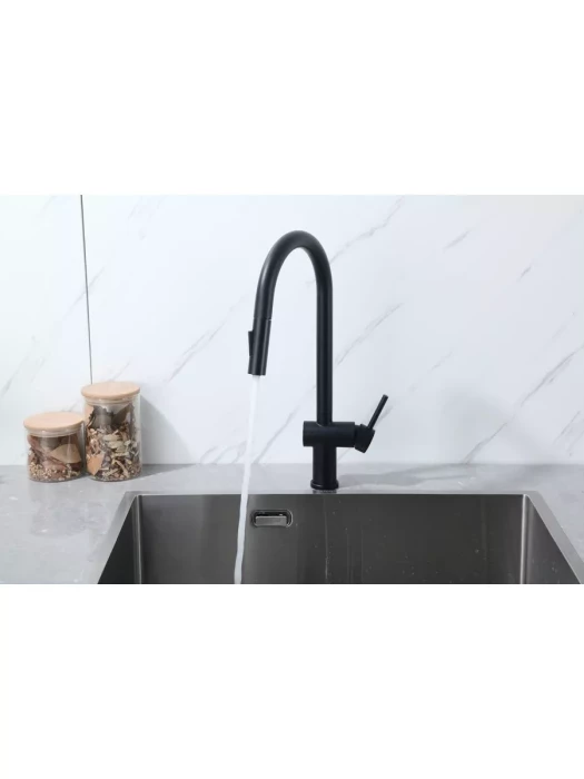Смеситель Frap F60807-6, для кухни, с выдвижной лейкой, нержавеющая сталь, сатин