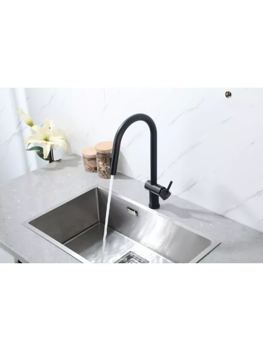 Смеситель Frap F60807-6, для кухни, с выдвижной лейкой, нержавеющая сталь, сатин
