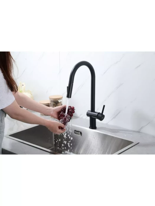 Смеситель Frap F60807-6, для кухни, с выдвижной лейкой, нержавеющая сталь, сатин