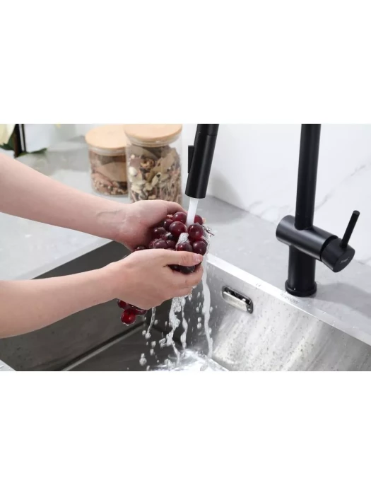 Смеситель Frap F60807-6, для кухни, с выдвижной лейкой, нержавеющая сталь, сатин