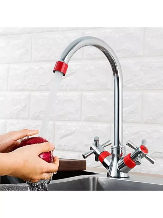 Смеситель Frud R49118-10, для кухни, поворотный, вентильный, красный