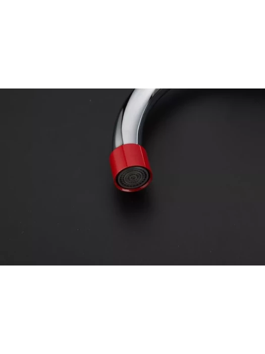 Смеситель Frud R49118-10, для кухни, поворотный, вентильный, красный