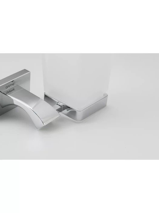 Стакан для зубных щёток Gappo G0706, с держателем, латунь, хром