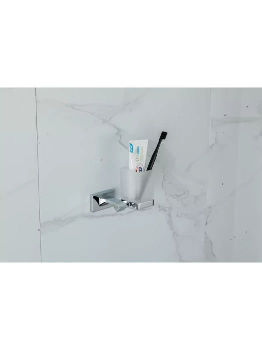 Стакан для зубных щёток Gappo G0706, с держателем, латунь, хром