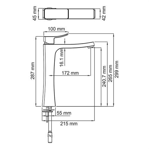Смеситель для раковины Wasserkraft 1063H