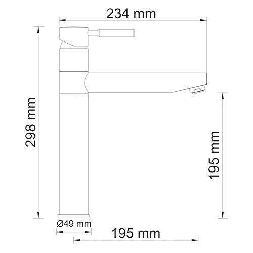 Смеситель для раковины высокий Wasserkraft 4107