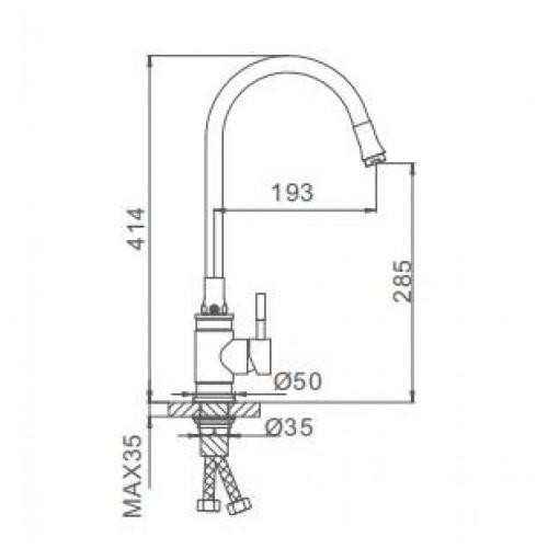 Корпус для кухонного смесителя Frap F42990