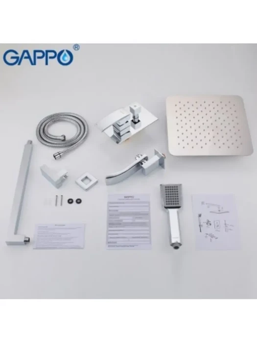 Душевая система Gappo G7107 встраиваемая, латунь, хромированный