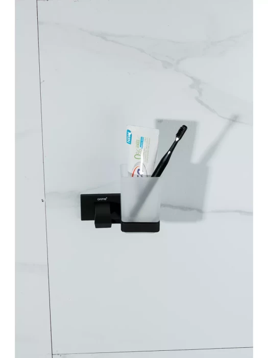 Стакан для зубных щеток Gappo  G0706-6 с держателем, латунь, чёрный