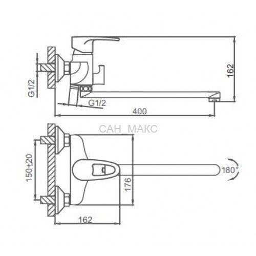 Смеситель для ванны Frud R22065