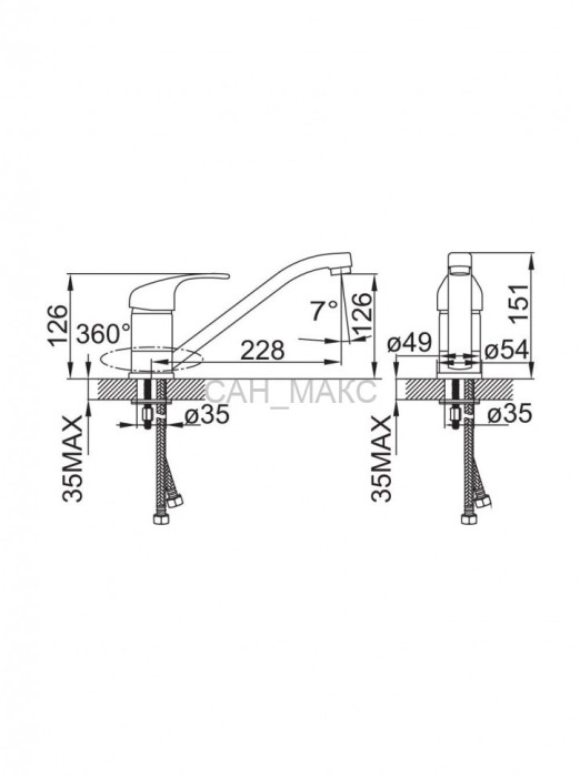 Смеситель для кухни granucryl черный IDDIS Alborg (AL1BB0Gi05)
