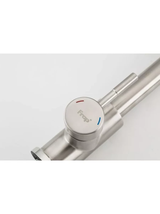 Смеситель Frap F60899, для кухни, с выдвижной лейкой, нержавеющая сталь, сатин