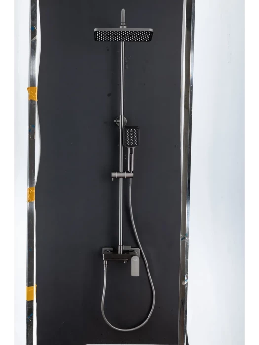 Душевая система Frap H86 F2486-9, латунь, покрытие PVD, в цвете оружейная сталь