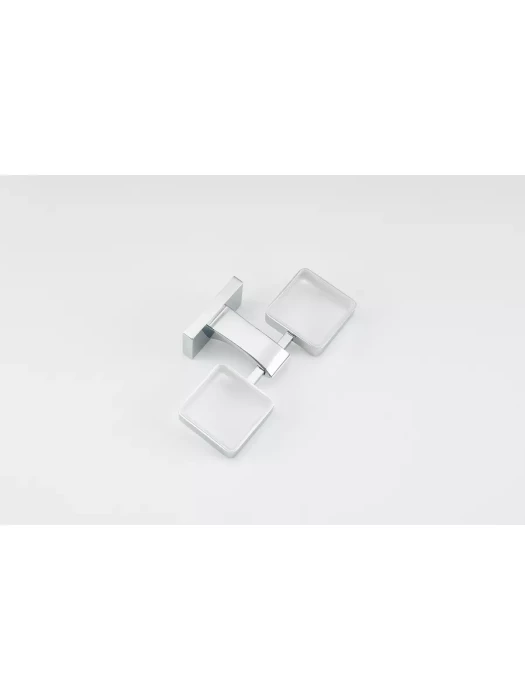 Стаканы для зубных щеток Gappo G0708, 2 отделения, стекло, латунь, хром