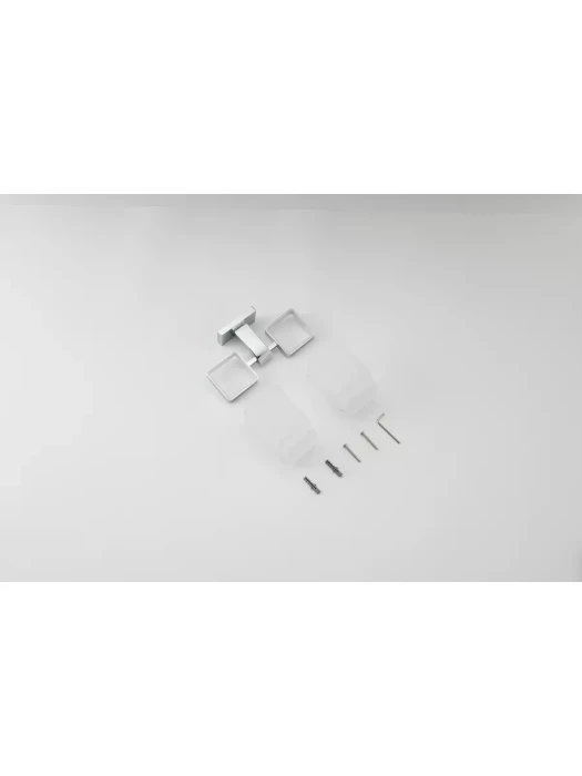 Стаканы для зубных щеток Gappo G0708, 2 отделения, стекло, латунь, хром