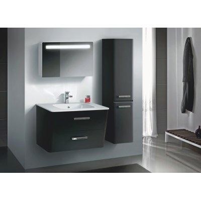 Шкаф-пенал для ванной Belux П 30 Марсель, Черный глянец