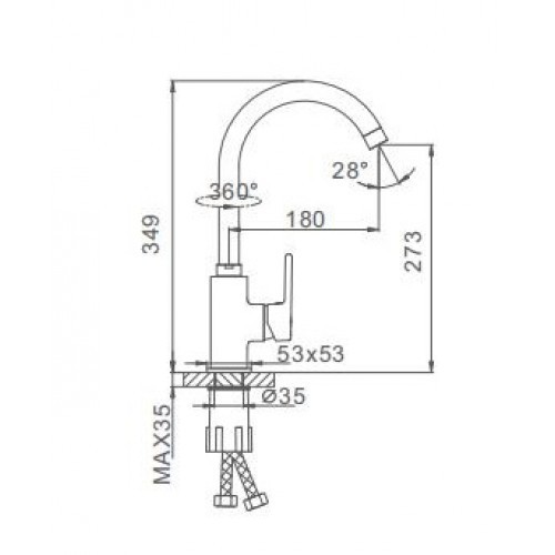 Корпус для кухонного смесителя Frap F4460