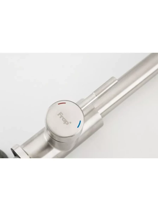 Смеситель Frap F60899-1, для кухни, с выдвижной лейкой, нержавеющая сталь, сатин