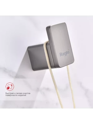 Крючок для ванной комнаты Raglo R301.05.09, нержавеющая сталь, графит