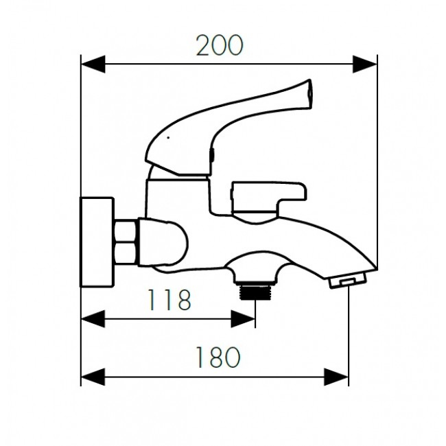 Смеситель для ванны KAISER Comba (48022-1)